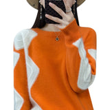 Sweater 2025 New Cut Autumn And Winter Shirt Fashionable Fashion Lady Hip Thirteen Line Cashmere Top