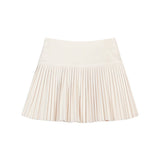 2025 Autumn And Winter Elastic High Waist 100 Folds Skirt Women Short A-Word Bag Hip Wear Thick Hairs Of The Skirt White