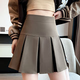 Half-Body Skirt Women's Large Size 100-Fold Skirt 2025 New High-Rise Slim Small Man Anti-Walking Spring, Autumn And Winter A Short Skirt