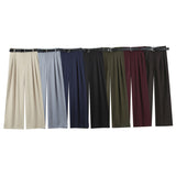 Women's Clothing 2025 New Women's Winter Belt Double-Folded Pants