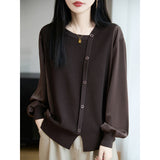 Autumn And Winter Vintage Linen Pattern V-Necked Waist Small Lantern Sleeve A Word Knitted Sweater Dress Women Fashion