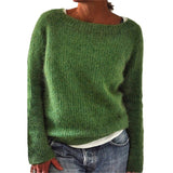 2025 Women's Explosive Sweater Solid Color Quiet Version Of The Basic Knitwear Shirt