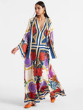 New Summer Printed Seven-Sleeve Collared Dress