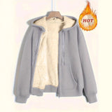 New Women's Winter Explosion Warm Plush Hoodie Jacket