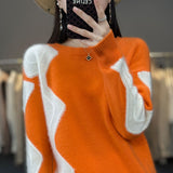 Sweater 2025 New Cut Autumn And Winter Shirt Fashionable Fashion Lady Hip Thirteen Line Cashmere Top