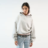 Leopard Print Splicing Short Hooded Hoodie 2025 New Loose Design Hoodie Hoodie Woman