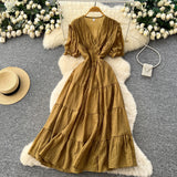 One-Word Shoulder Mesh Embroidery Perspective Shirt For Women's Summer Loose Bubble Sleeve Short Hoodie Long-Sleeved Lace Shirt