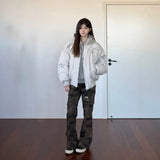 Deconstructing Curved Flying Cotton Jacket Boxy Loose Warm Cotton Coat Men And Women The Same Fried Street Clothes