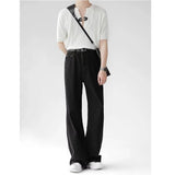 Superior Sensing White Jeans Men's And Women's Loose Straight Drags Broad Legged Couple Casual Cleanfit Pants