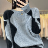 Sweater 2025 New Cut Autumn And Winter Shirt Fashionable Fashion Lady Hip Thirteen Line Cashmere Top