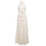 2025 New Women's Wear Winter Winter New Women's Fashion Sexy V-Neck Neck Vest High Waist Half Skirt