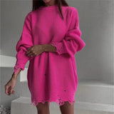 2025 New Short Dress Women's Summer High-Sensing Sexy Hot Girl Knit Dress Skirt