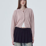 2025 New Knitwear Women's Long-Sleeved Round-Neck Button Solid Color Sweater Knitted Cardigan Top Women