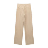 2025 Autumn And Winter Straight Trousers Double Buckle Suit Vest Three Sets Of New Women's Fashion Commuting Suit