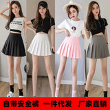 100-Fold Skirt Short Skirt Woman 2025 New High-Rise Students With Half-Dress Small A-Character Skirt College Style Half Skirt