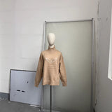 Spring/Summer 2025 Leisurely Pure Color V-Neck Knitted Coat