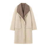 In The Autumn Of 2025, Women's Clothing Double-Sided Wears Long Coat Coat Large Collar
