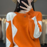 Sweater 2025 New Cut Autumn And Winter Shirt Fashionable Fashion Lady Hip Thirteen Line Cashmere Top