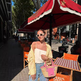 Temperament Women's Summer Cardigan Long-Sleeved Top SÀÁ Lazy Wind Casual Decoration Silt Shirt