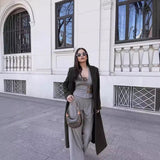 Spring 2025 New Belt With Neck Neck Vest Style Blouse + Trousers Suit