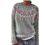 New Sweater Women's Wish Hot Selling Round Collar Color Loose Fashion Knitted Shirt