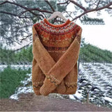 Wish Hot New Sweater Women's Round Collar Color Loose Fashion Knitted Shirt Long Sleeve