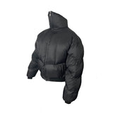 Small Design Black Armor Warm Winter Coat Deconstructed Oversize Neutral Style Men And Women's Same Cotton Suit