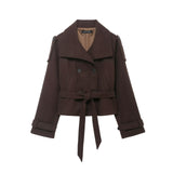 Spring 2025 New Women's Double Pocket Coat Top + Pants Suit