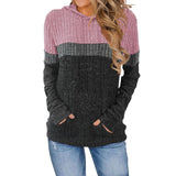 2025 Autumn And Winter New Women's Wear Wish Loose Casual Casual Impact Pocket Splicing Hooded