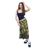2025 Summer New Women's Fashion Trend Letter Print Pixel Wind Pocket Hip Skirt