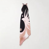 2025 New Summer Sexy Hanging Neck Prints On The Beach Beach Dress Woman