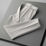 Long Trousers Men's Spring And Summer Nine-Point Trousers Men's Business Nine-Point Trousers Casual Is Decorating Straight Pants Men