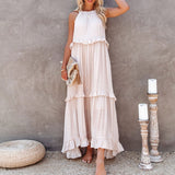 2025 Hot New Summer Women's New Temperament Long Drag Skirt Skirt Dress Dress