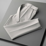 Long Trousers Men's Spring And Summer Nine-Point Trousers Men's Business Nine-Point Trousers Casual Is Decorating Straight Pants Men