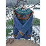 Wish Hot New Sweater Women's Round Collar Color Loose Fashion Knitted Shirt Long Sleeve