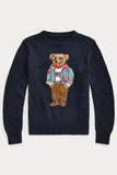 2025 Autumn And Winter Explosion Of Women's Cotton Heavy-Industrial Cartoon Bear Round Lead College To Reduce The Age Of Women Sweater