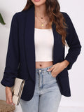 New Wish Spring And Autumn Fashion Splicing Collar Repair Cardigan Temperament Blazer