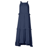2025 Hot New Summer Women's New Temperament Long Drag Skirt Skirt Dress Dress