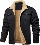 Autumn And Winter Men's Jacket With Velvet Cotton Work Clothes Casual Jacket Jacket