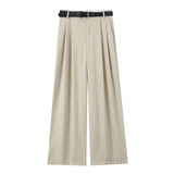 Women's Clothing 2025 New Women's Winter Belt Double-Folded Pants