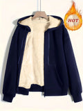 New Women's Winter Explosion Warm Plush Hoodie Jacket