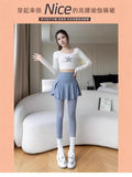 New Pocket Fake Two Yoga Pants Large-Size High-Rise Sunscreen Skirts Thin Sports Wear Outside The Bottom