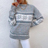 Women's Knitwear Autumn And Winter New Christmas Jacket Half-High Snowflake Sweater