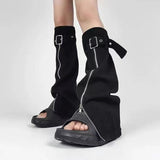 Butterfly Tie Jeans Women Autumn New Retro Loose Broad Legs Drag Long Pants Ins