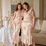 Spring 2025 New Women's Dress French Temperament Lotus Leaf Crums Hanging Skirt Design Waist Irregular Dress