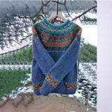 Wish Hot New Sweater Women's Round Collar Color Loose Fashion Knitted Shirt Long Sleeve