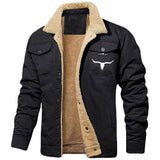 Autumn And Winter Men's Jacket With Velvet Cotton Work Clothes Casual Jacket Jacket