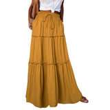 2025 Women's Summer New Wood Ear Layered Skirt High Waist Tight With Lotle Side Skirt