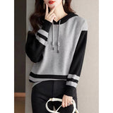 Sweater Women's Autumn/Winter 2025 New Ocean-Loose Casual Closed Knitted Small Long Sleeve T-Shirt
