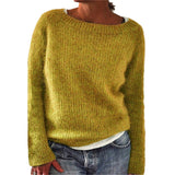 2025 Women's Explosive Sweater Solid Color Quiet Version Of The Basic Knitwear Shirt